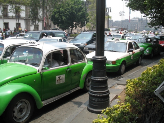 the ubiquitous green taxis
