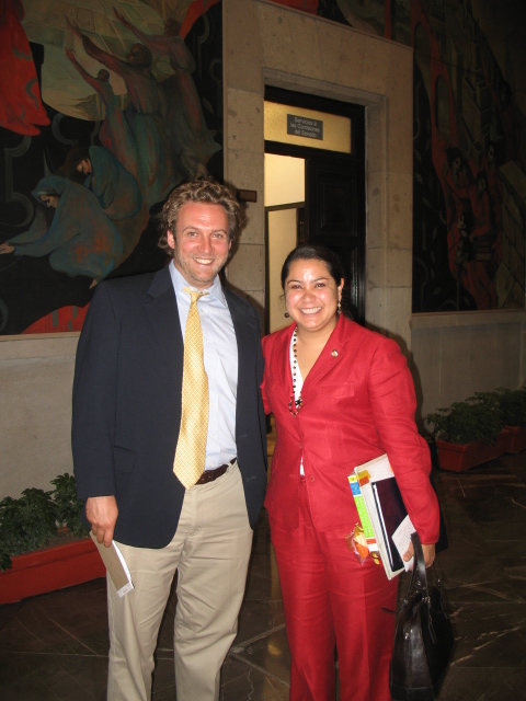 Aaron and Senator Adriana Gonzalez Carrillo