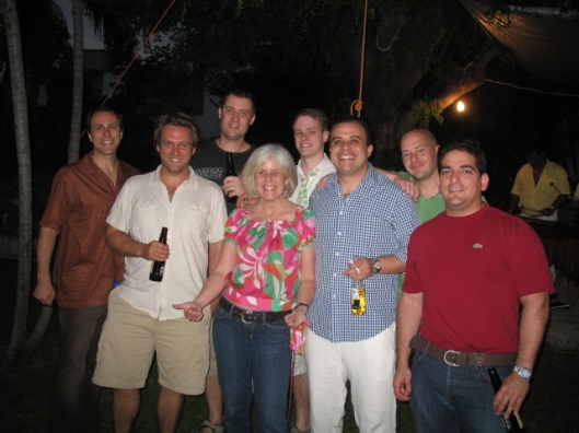 Chris, Aaron, ??, me, ??, Houcine, Larry and Gabe at the Fiesta