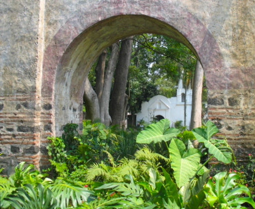 view of the chapel through the arch