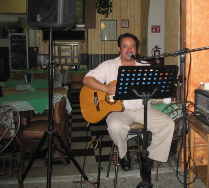 the singer at the Hacienda