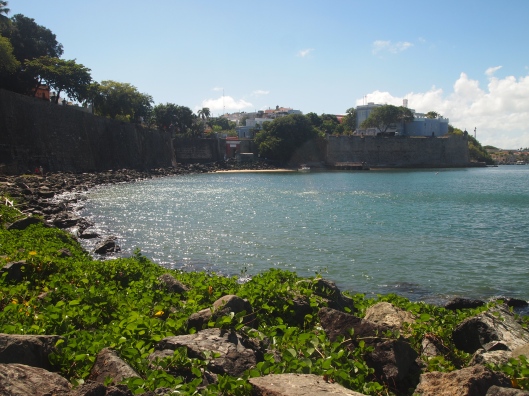 View of Bahia de San Juan from the mile-long Paseo del Morro