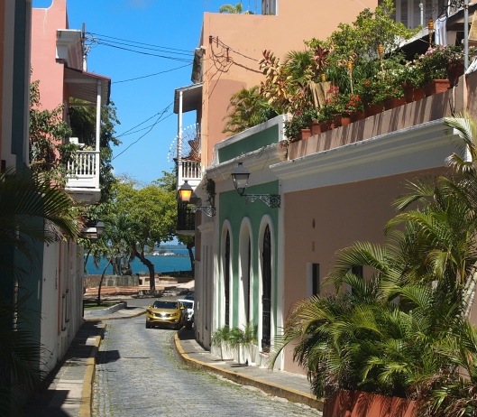 Streets of San Juan looking out to the bay