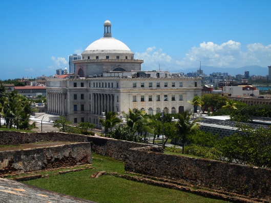 view of the Capitol from Castillo de San Cristóbal
