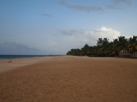 the beach near our hotel in Ocean Park/Condado