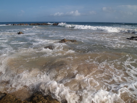 the foamy ocean at Ocean Park/Condado Beach
