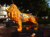 Painted lion in Ponce