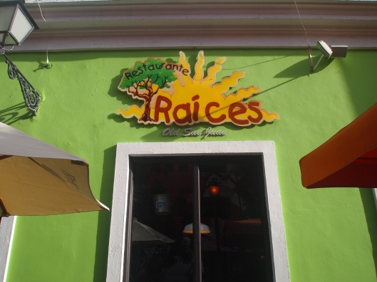 Raices, where we ate our first night and where we'll eat again tonight