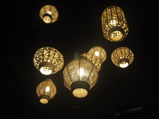 Cool lights in Cafe Cuatro Sombras
