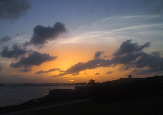Sunset over Bahia de San Juan and El Morro